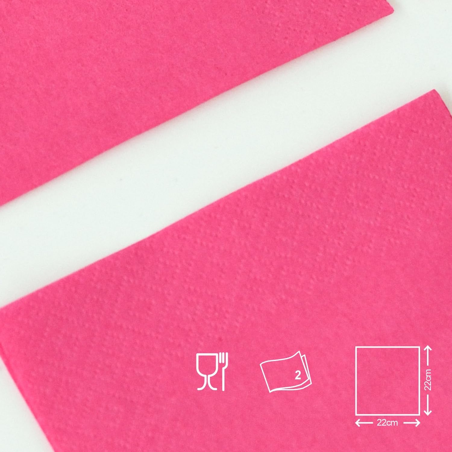 Serviettes à cocktail Renova, fuchsia, 30 serviettes