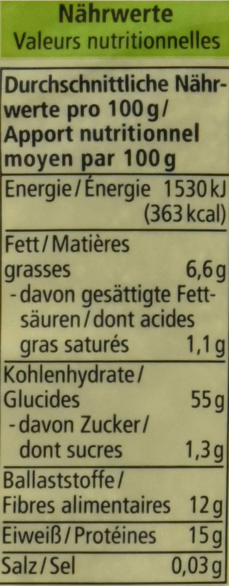 Son d'avoine bio aux germes, 500 grammes Cereale Naty Shop