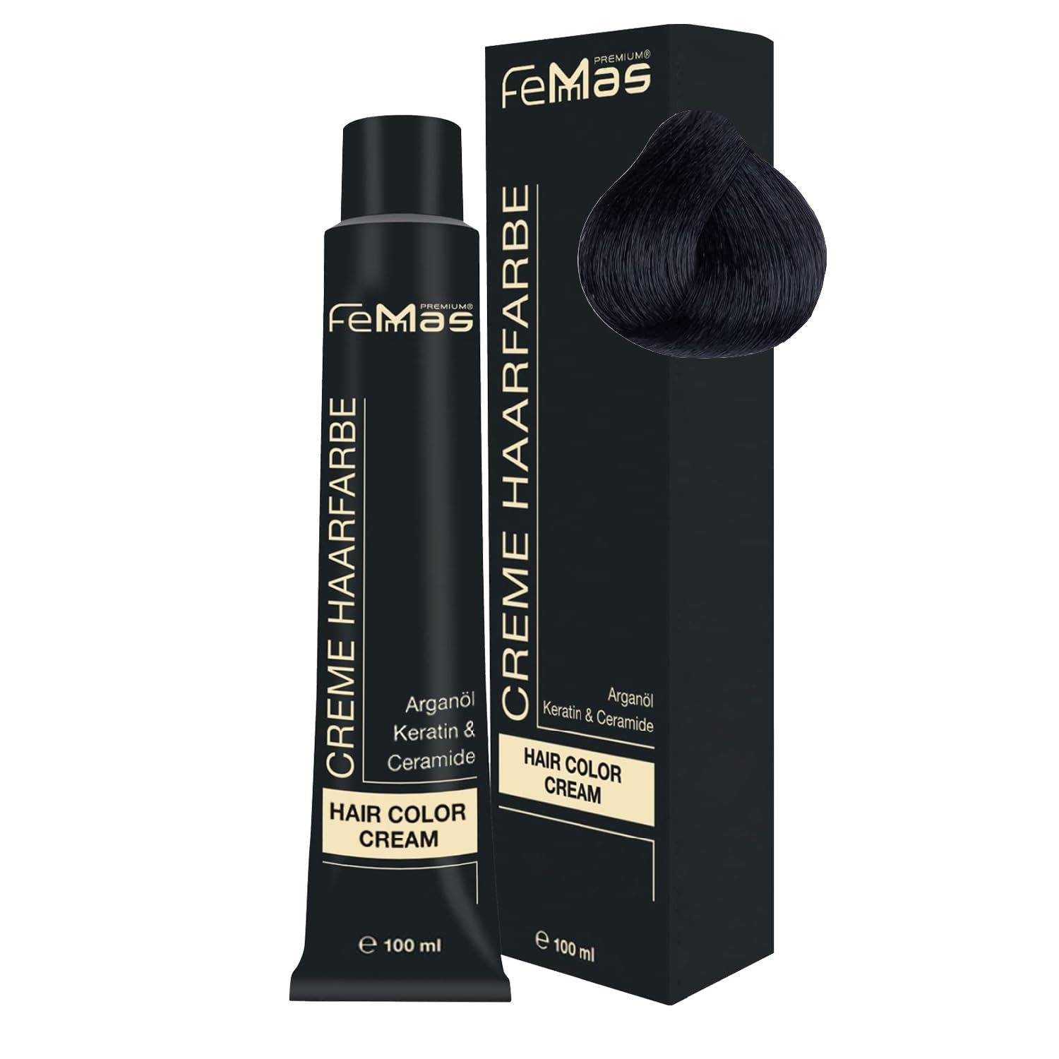 FemMas Hair Colour Pure & Mix Red I Cremă profesională cu ulei de argan, keratină și ceramide I Ca o vopsea de păr permanentă sau nuanță pentru rezultate radiante, de lungă durată I 100 ml