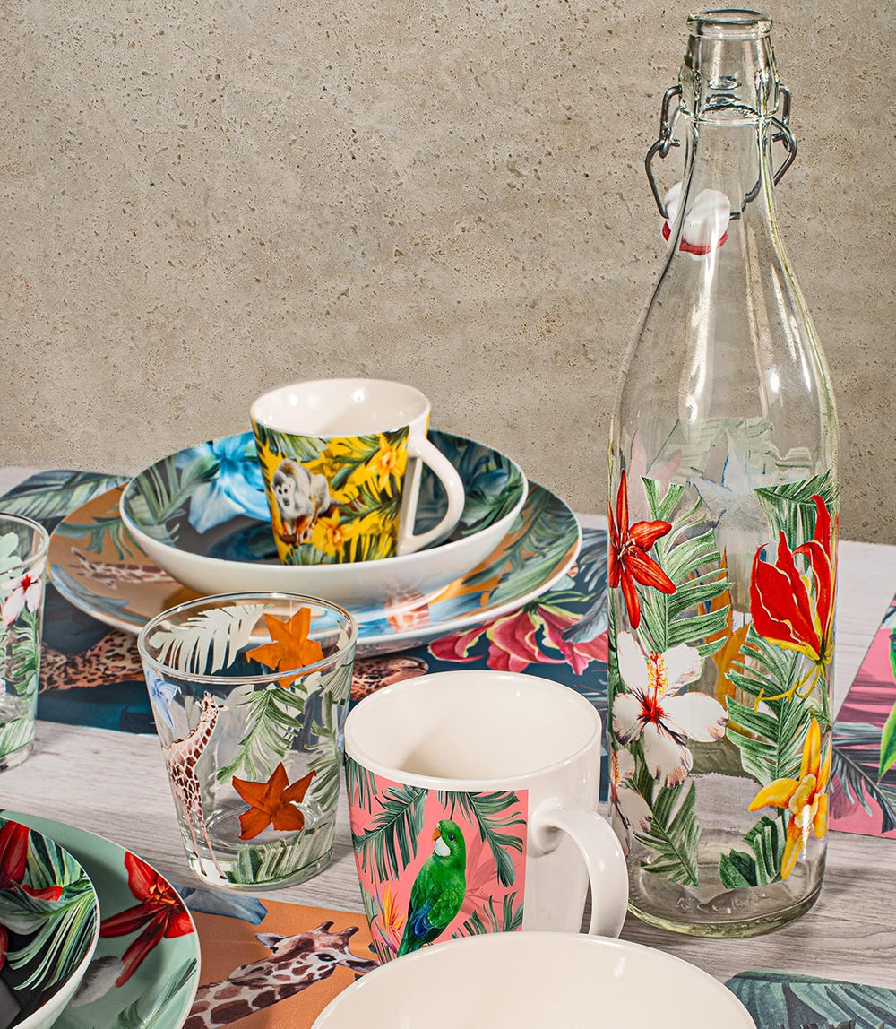 Service Tavola En Porcelaine Exotique 18 Pièces