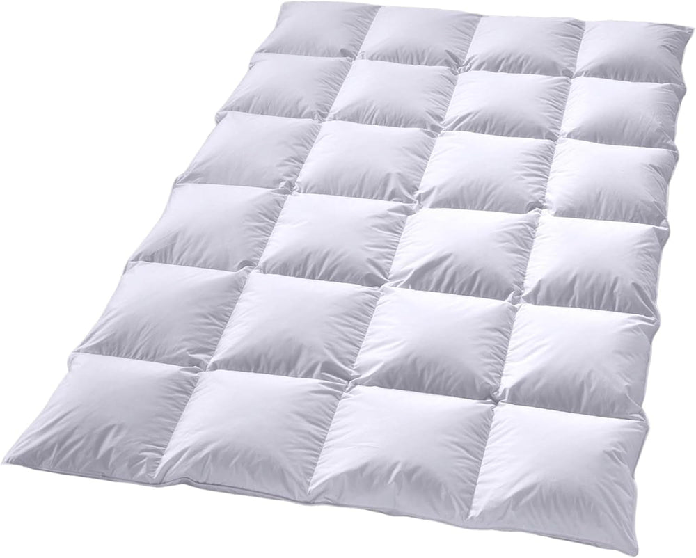 Couette duvet Billerbeck Martina® - Couette 135 X 200 Cm - Couette toutes saisons - Convient aux personnes allergiques - 90% duvet d'oie, 10% plumes d'oie - Couettes et couettes blanches Naty Shop
