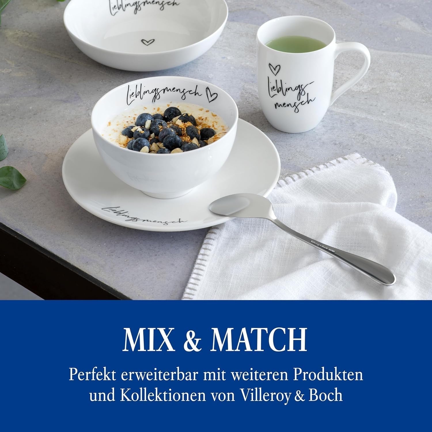 Villeroy & Boch – Oscar Tafelbesteck 24 Teilig 6 Personen, Spülmaschinenfest, Rostfrei, Besteck Set, Essbesteck, Messer Gabel Löffel Set, Set de couverts, Besteckset Edelstahl, Edelstahl Kitchen Naty Shop