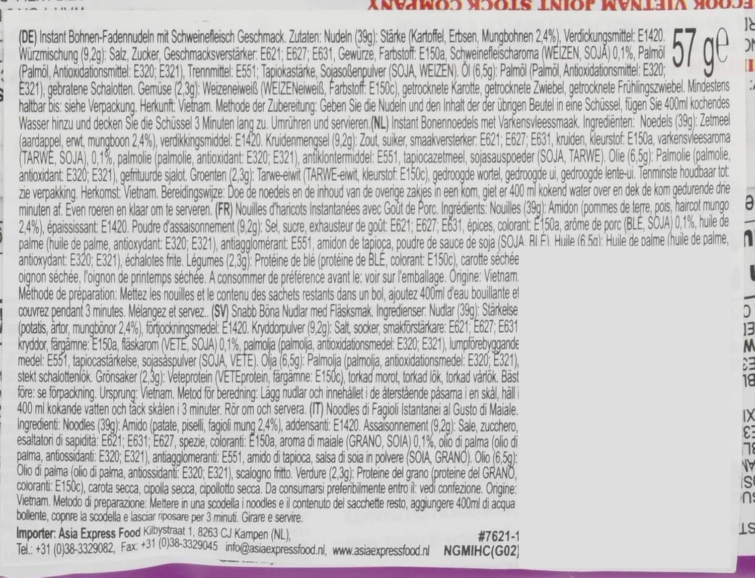 - Nouilles instantanées GD Glass au porc - (1 x 57g)