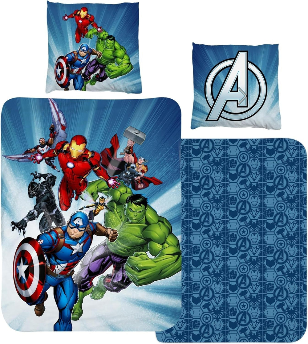 Linge de lit enfant, divers personnages de dessins animés, 100% coton Linge de lit - enfant Naty Shop Avengers