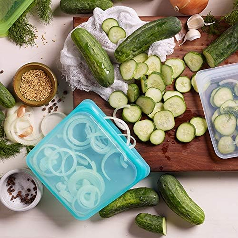Sac Stasher Sac alimentaire réutilisable en silicone de qualité supérieure Sac à sandwich Transparent Durable Four Lave-vaisselle Congélateur Sac à déjeuner écologique Étanche 828 ml Boîtes de conservation des aliments Naty Shop