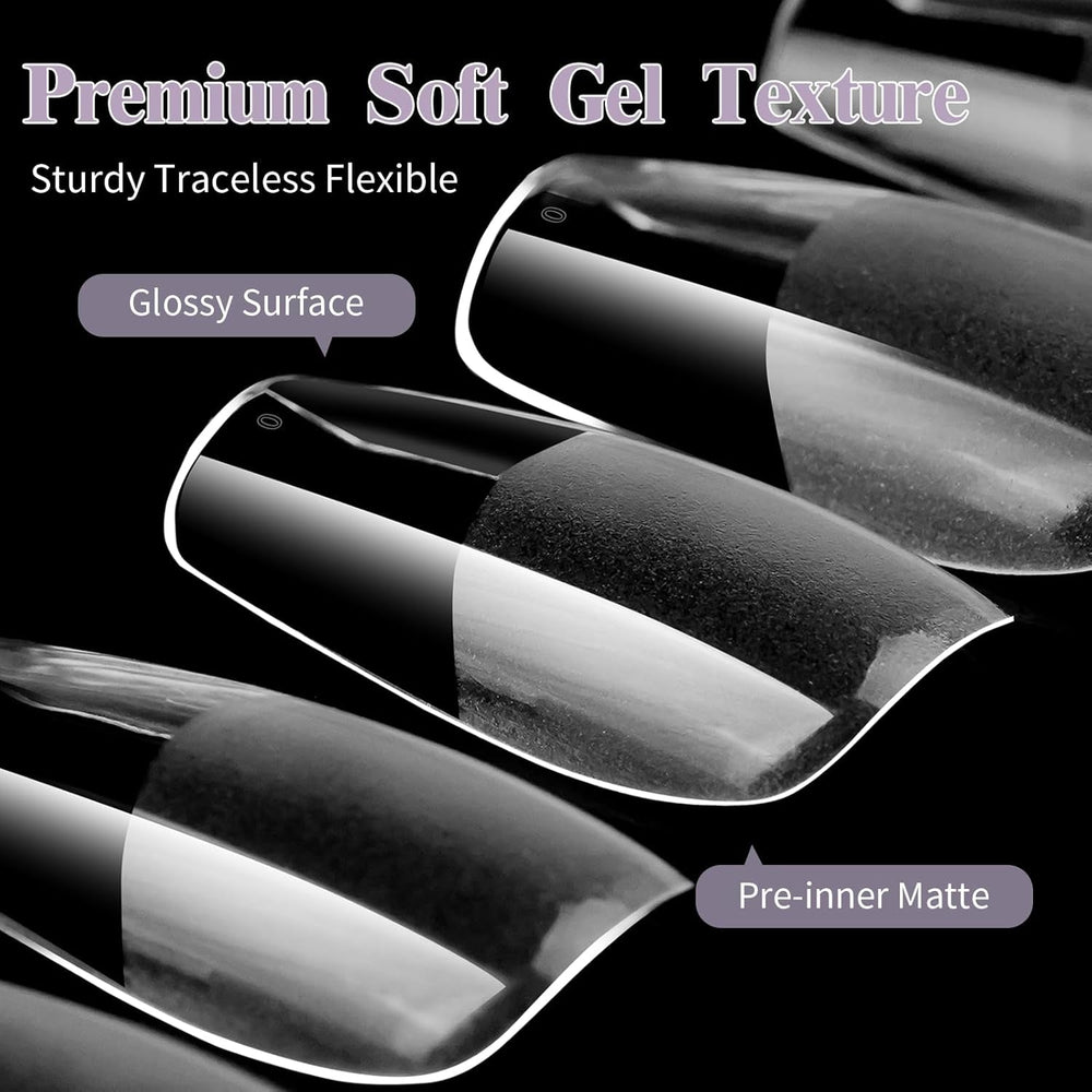 Faux ongles courts ballerine, 120 pièces, colle sur 12 tailles, ongles artificiels courts, Gel souple, couverture complète, pointes pour ongles courts en Gel S