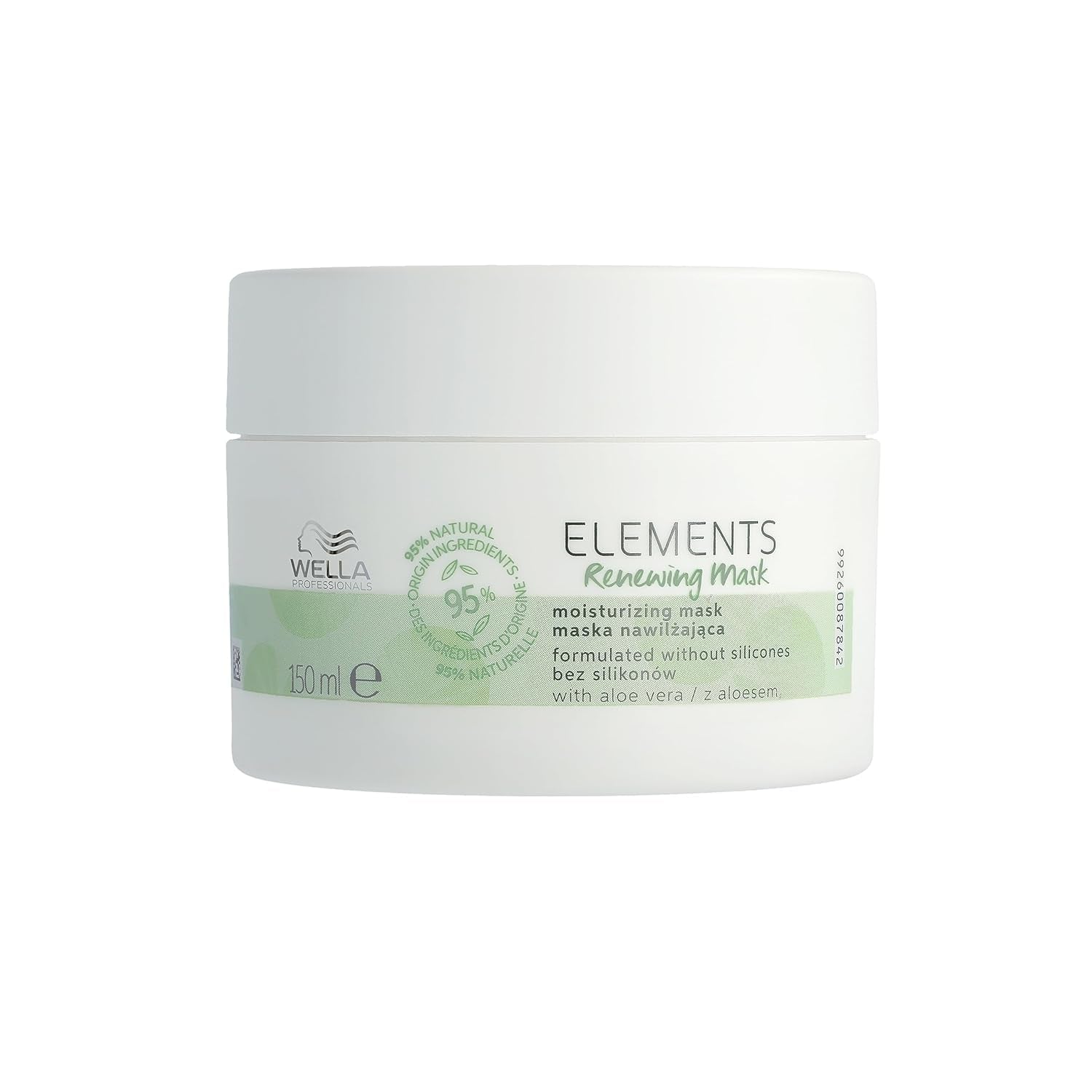 Wella Professionals Elements - soin naturel pour cheveux secs, abîmés et cuir chevelu sensible - après-shampooing sans rinçage, masque et spray aux antioxydants et à l'essence d'olive Masque capillaire Naty Shop Masque capillaire
