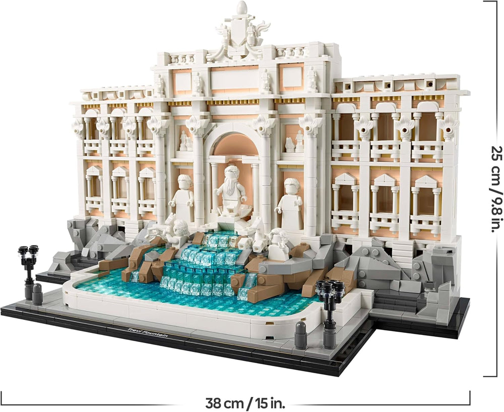 LEGO Architecture Trevi-Brunnen - Modell eines Wahrzeichens von Rom mit Minifiguren Skulpturen - Sammlerstück für das Büro und Wohnzimmer - Geschenk für Erwachsene und Architekturliebhaber 21062