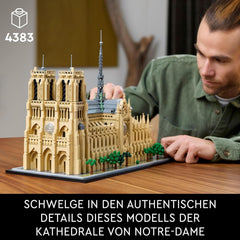 LEGO Architecture Notre-Dame De Paris, objet de collection pour adultes, souvenir de France, cadeau pour femmes, hommes, globe-trotters et tous les passionnés d'histoire, modèle architectural 21061 Ensembles de construction Besuche den LEGO-Store
