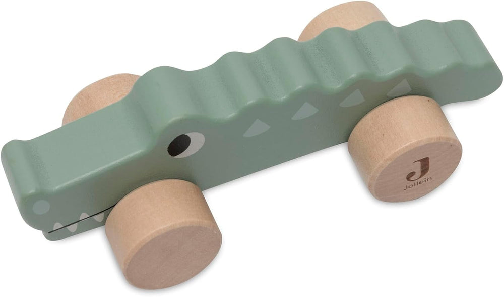 Jollein 112-001-67090 Jouet en bois à roulettes, vert Baby Toys Naty Shop