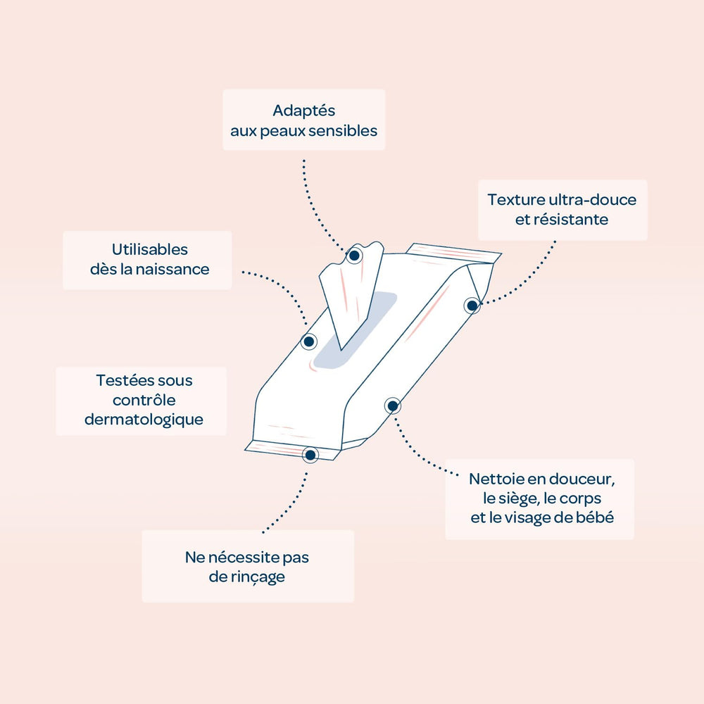 BIOLANE - Lot de 12 - Lingettes humides bébé au lait de toilette - Bébés - 864 Lingettes humides bébé - Nettoie et hydrate - Pour peaux sensibles - 98% d'origine naturelle - Dès la naissance