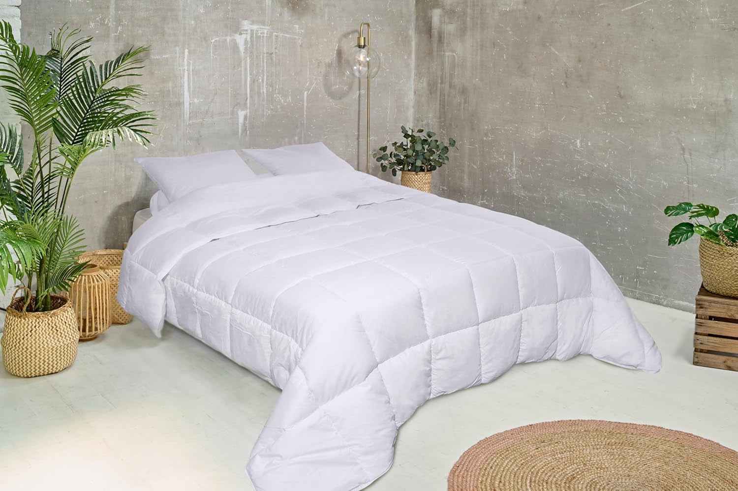 Couette Bleu Câlin pour 2 personnes, Couette Sensation, Très Chaude, Blanc, 240X260 Cm, KSD50 Couettes et couettes Naty Shop