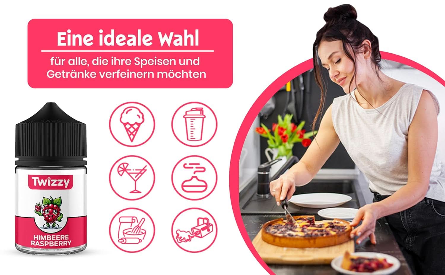 Twizzy, saveur intense de framboise, 60 millilitres Arome Naty Shop