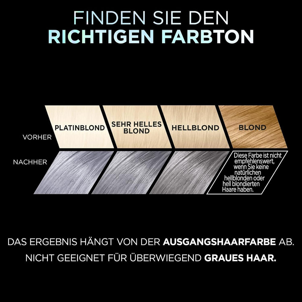 L'Oréal Paris Coloration permanente intensive, Jusqu'à 8 semaines de cheveux brillants et de couleur intense, Préférence Vivid Colors, Couleur : 10.112 GRIS ARGENT, 1 pc (pack de 2) Teinture cheveux Naty Shop