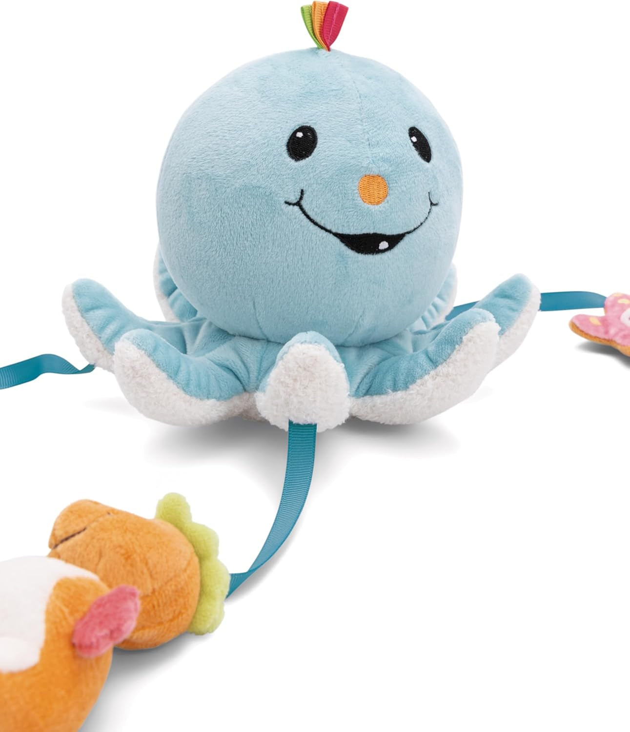 Jouet de bain Octily 18x14cm avec. 3 figurines dans un coffret cadeau 23,5x17x13,5cm bleu - jouet avec éléments de préhension - jouet de bain pour enfants pour attraper et jouer Baby Toys Naty Shop