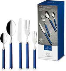Villeroy & Boch - Jouez ! Couverts Océan Bleu, Coffret de 30 pièces Cuisine Naty Shop