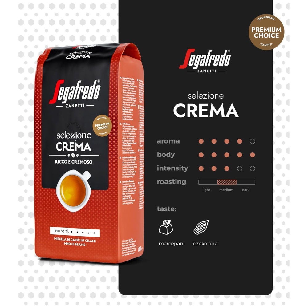 Segafredo Zanetti Selezione Haricots à la crème, paquet de 6 (1 x 1 kg)