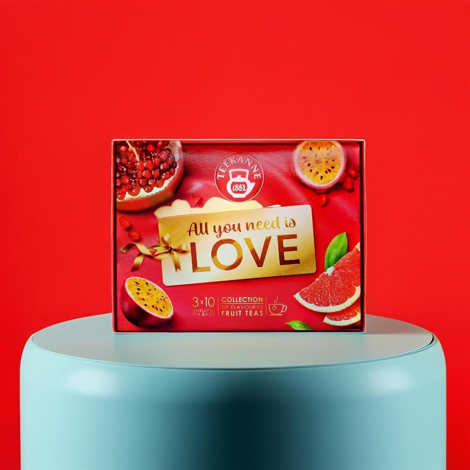 TEEKANNE Love Collection Coffret Mélange Exclusif de Thé aux Fruits - 3 X 10 Sachets - 65 G