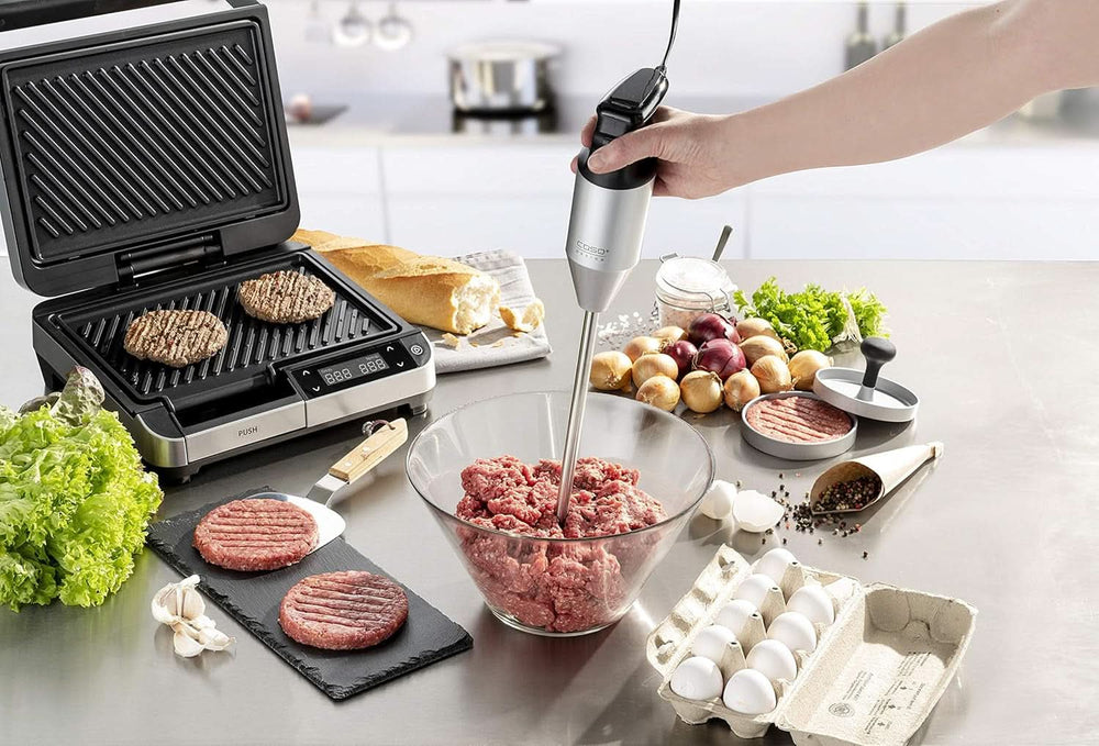 CASO HB 2400 Pro XL-Design Stabmixer Inkl. Zubehör, Kraftvoller Stabmixer Zum Mixen, Rühren, Quirlen, Pürieren, Zerkleinern, Extra Langer Edelstahlstab (29Cm), Leistungsstarke 24 000 U/Min Mother and Child Naty Shop