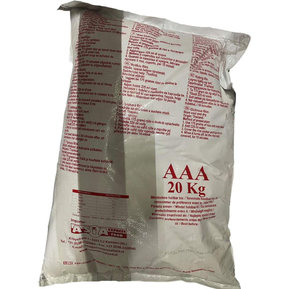 ROYAL THAI RICE - Riz gluant - 1 x 20 KG