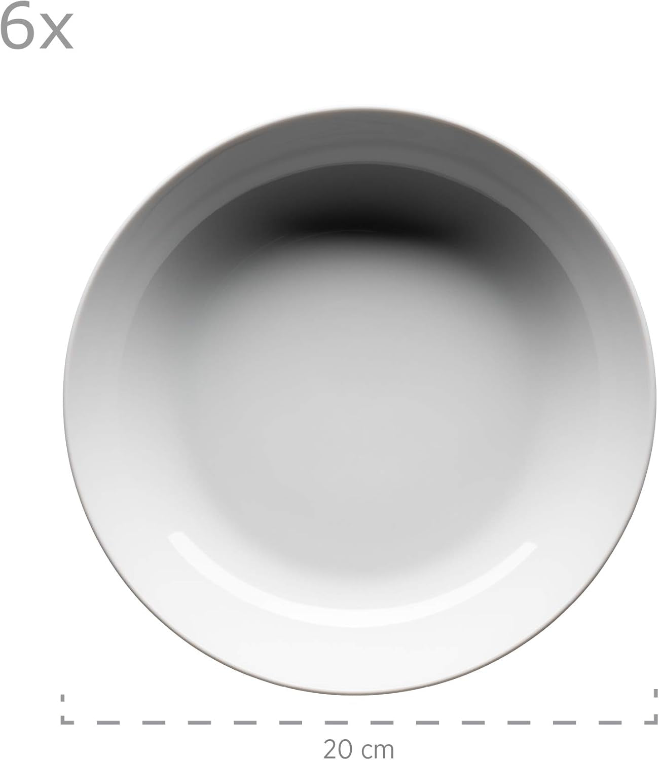 Mäser Barca service de table pour 6 personnes, lot de 12, porcelaine, blanc