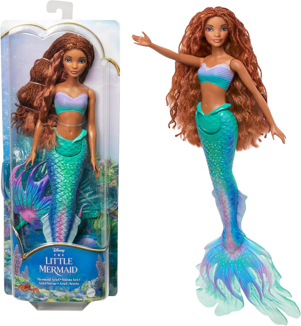 Mattel Disney Ariel – Poupée La Petite Sirène, inspirée du film La Petite Sirène, jouet sirène, positionnable, cadeaux Disney, jouet pour 3 ans et plus, HLX08