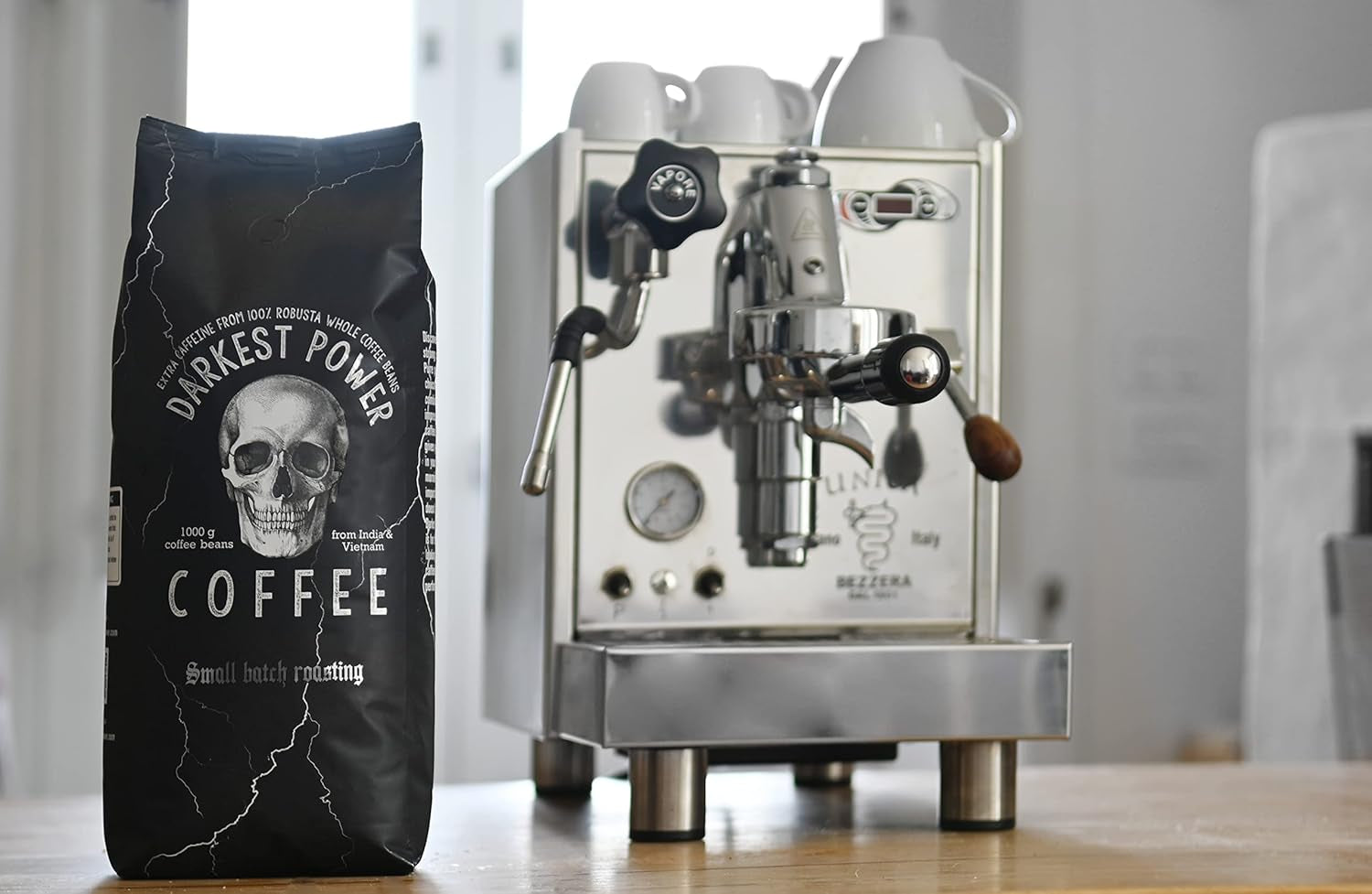 | Kaffeebohnen extra fort | Expresso 100% Robusta | viel Kaffein wenig Säure | 1000g de Ganze Kaffee Bohnen | geigeint für Entièrement automatique | avec garantie de garantie