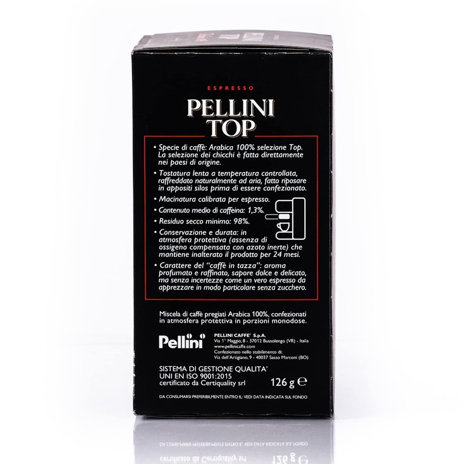 Pellini Caffè, Espresso Pellini Top 100% Arabica - 6 paquets avec 18 dosettes (6x126 g, total 108 dosettes)