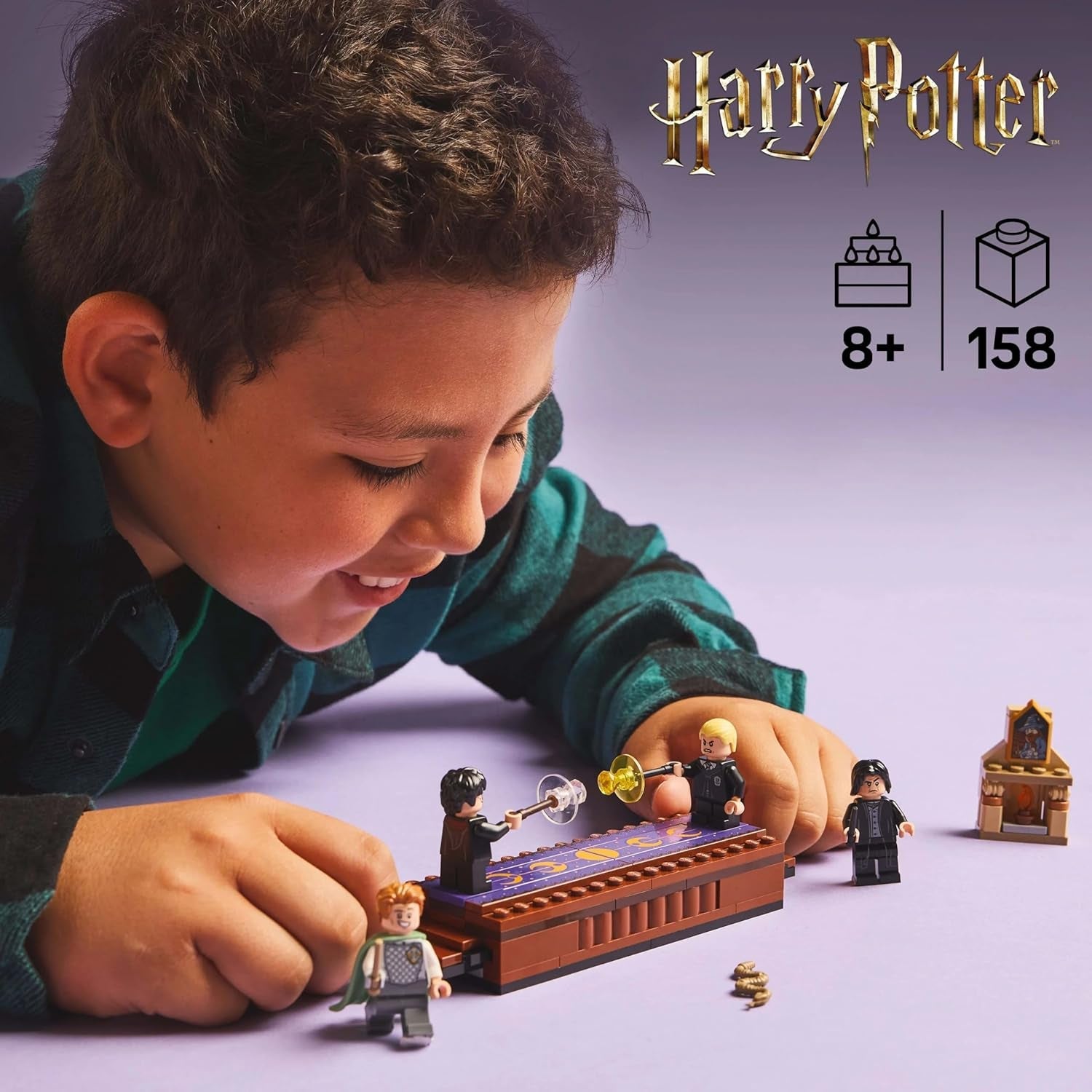 LEGO Harry Potter Château de Poudlard : ensemble de construction du club de duel avec 4 figurines incl. Draco Malfoy, Gilderoy Lockhart et Severus Snape, set Avec fonction Pour garçons et filles à partir de 8 ans 76441 Jeux de construction Besuche den LEGO-Store