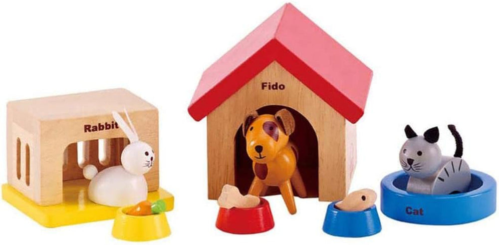 Hape E3459 - Chambre d'enfant, petites maisons de poupées Naty Shop Pets