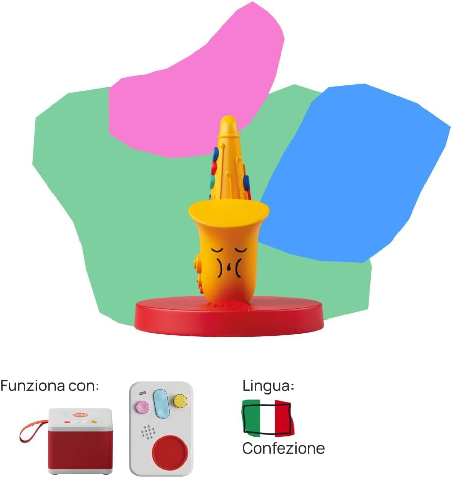 Figurine sonore - rythme jazz - musique, chansons et sons, jouet à contenu éducatif, garçons et filles à partir de 0 ans, version italienne Bebe Naty Shop jouets