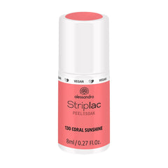 Vernis à ongles UV alessandro Striplac Coral Sunshine – Délicat et longue durée – S'enlève facilement grâce à la technologie de retrait – Vegan et cruelty-free – 8 ml