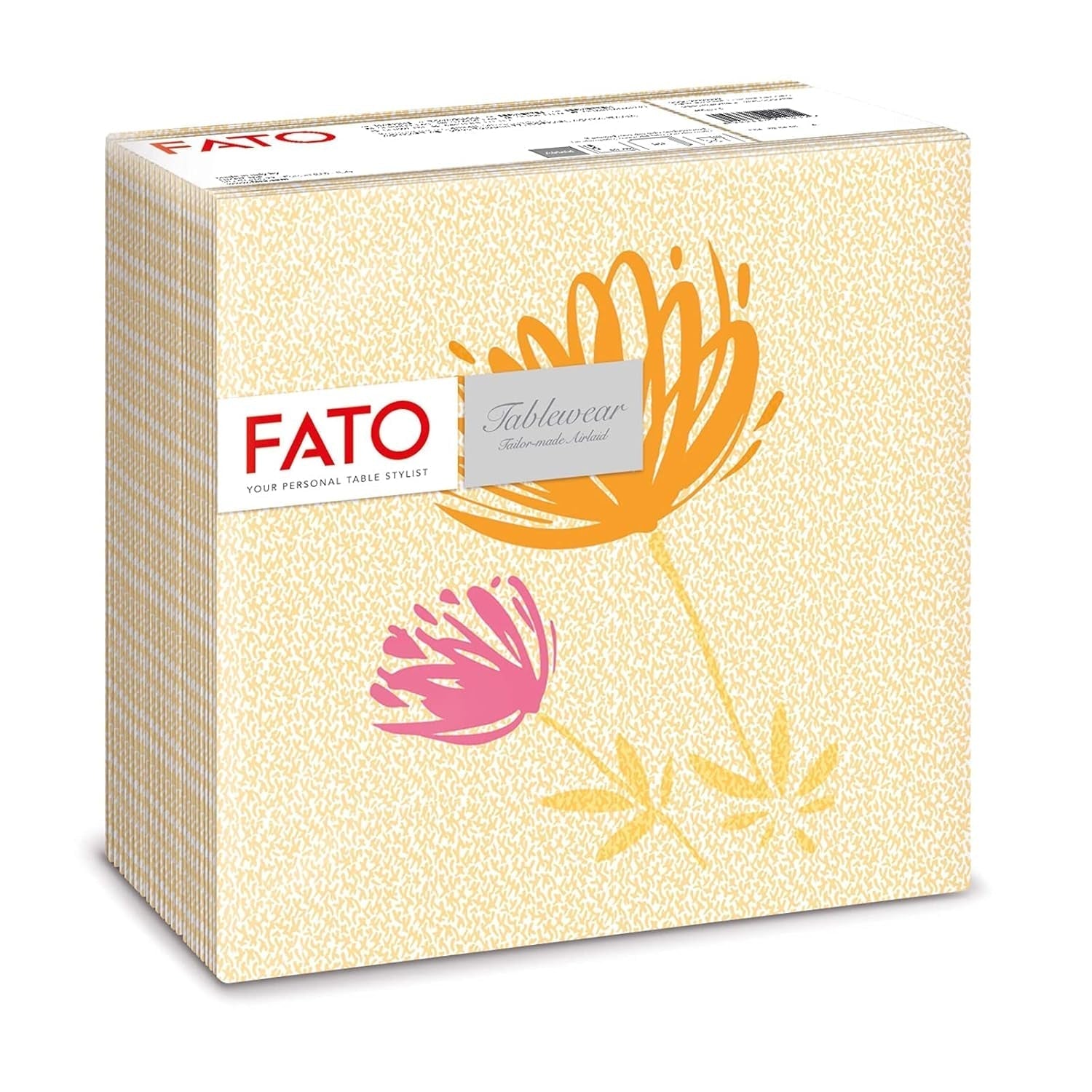 Fato - Șervețele din hârtie uscată, airlaid, efect textil, pachet cu 50 de șervețele, format 40X40 pliate în 4, Tropicana Decor