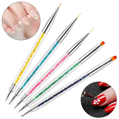 Nagel Pinsel 5 pièces Nagel Art Fineliner Pinsel, Nagel Pinsel Set Pinsel pour pinceau à ongles Nagellack Pinsel Nagellak Art Pen pour bricolage Nail Art Design. (Peinture-1)