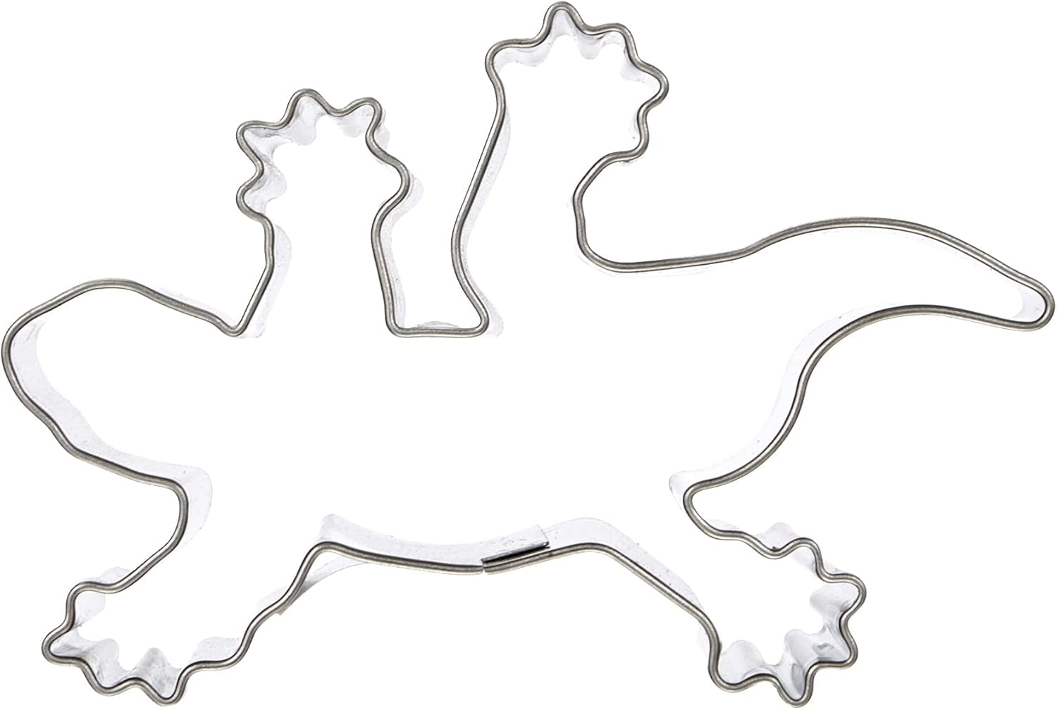 Boîte à biscuits Städter, acier inoxydable, lézard env. 7 cm, 7 x 4,5 x 2 centimètres, argent