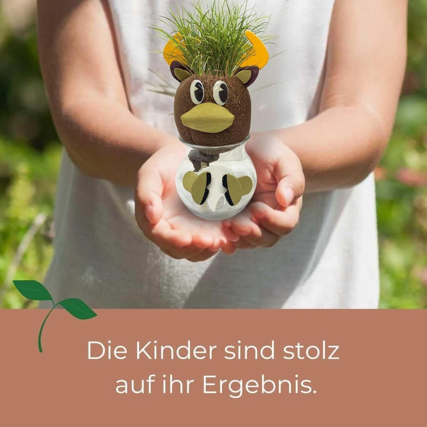 Bada Bing Graskopf 4er Set incl. Wasserbehälter Waldtiere DIY Tiere – Rasenkopf Tierkopf mit Rasensamen – Experiment für Kinder – Spaß mit Lerneffekt – Geschenk Mitbringsel Kindergeburtstag Mitgebsel