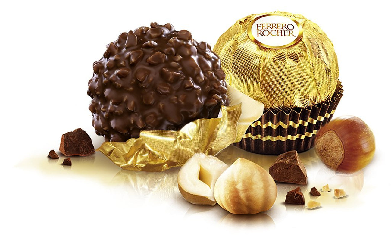 Ferrero Rocher - Spécialité pralinée croquante et crémeuse aux noix - 5 paquets de 16 pralines individuelles chacun