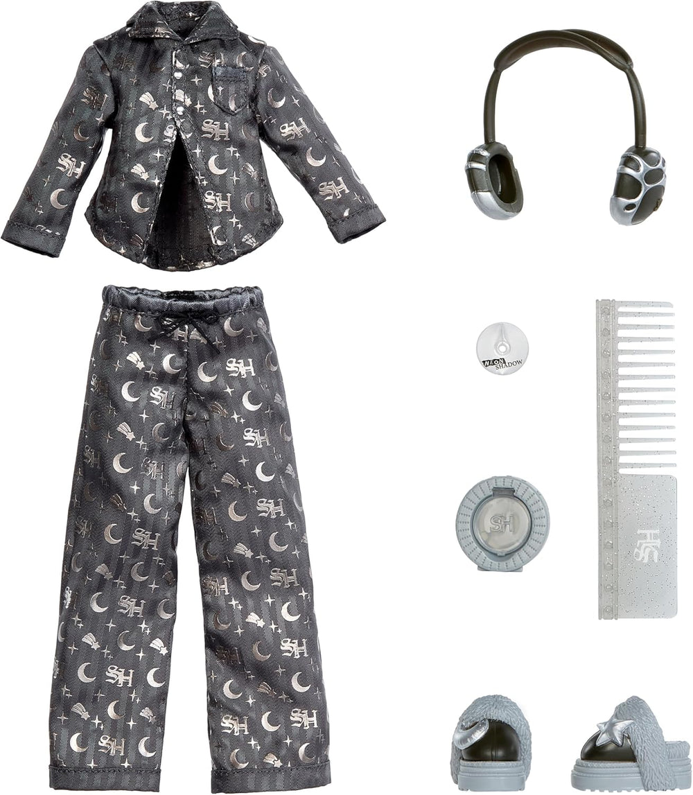 Rainbow High Shadow High Girl's Night - Luna Madison – Poupée mode 28 cm en gris, cheveux gris et tenue avec accessoires et vêtements – Pour petits et enfants à partir de 6 ans