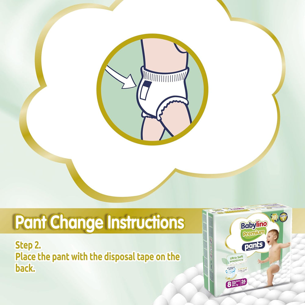 Pantalon Premium taille 8 avec filtre ultra doux, XXL (20+ kg), 104 pièces