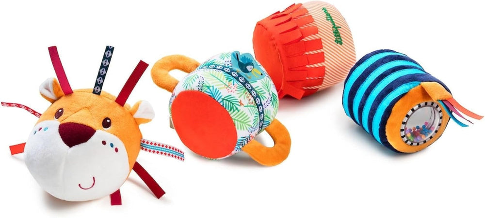 Lilliputiens - Rouleau sonore Jack Velcro - Jouet d'activité coloré pour bébé avec différents sons et hochets amovibles - Favorise l'écoute et la motricité - A partir de 6 mois - 83064 Jouets pour bébés Naty Shop