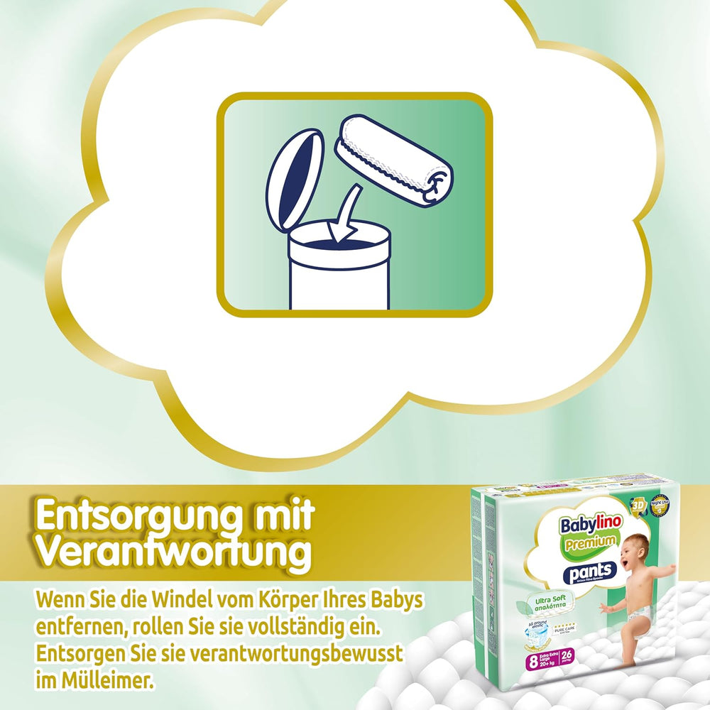 Pantalon Premium taille 8 avec filtre ultra doux, XXL (20+ kg), 26 pièces