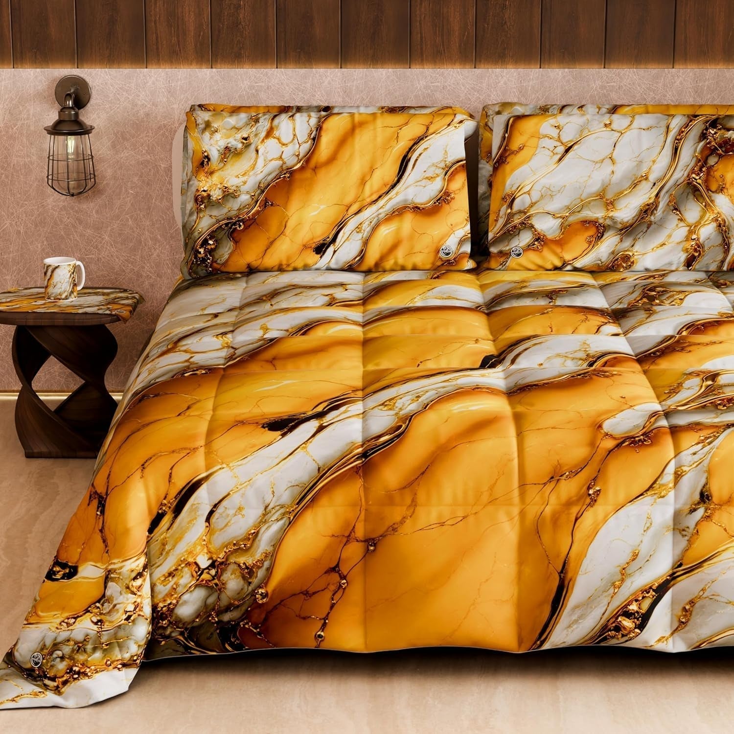 PETTI Artigiani Italiani - Couette d'hiver, Couette d'hiver, Couette simple, Double face, Impression monochrome et numérique, microfibre 100% hypoallergénique, Fabriqué en Italie