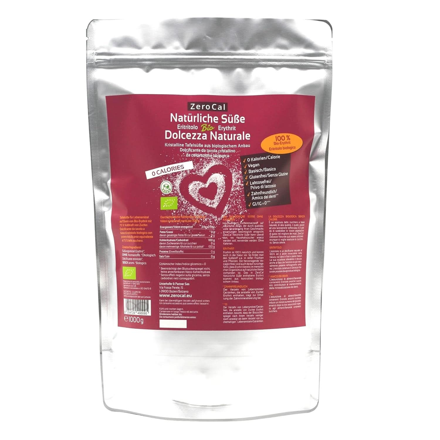 Zerocal - Érythritol Bio 1KG Édulcorants Naty Shop