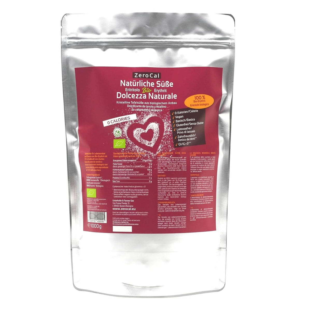 Zerocal - Érythritol Bio 1KG Édulcorants Naty Shop