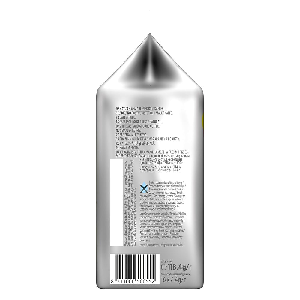 Tassimo Kapseln Jacobs Espresso Classico, 5 x 16 dosettes, 80 Kaffeekapseln