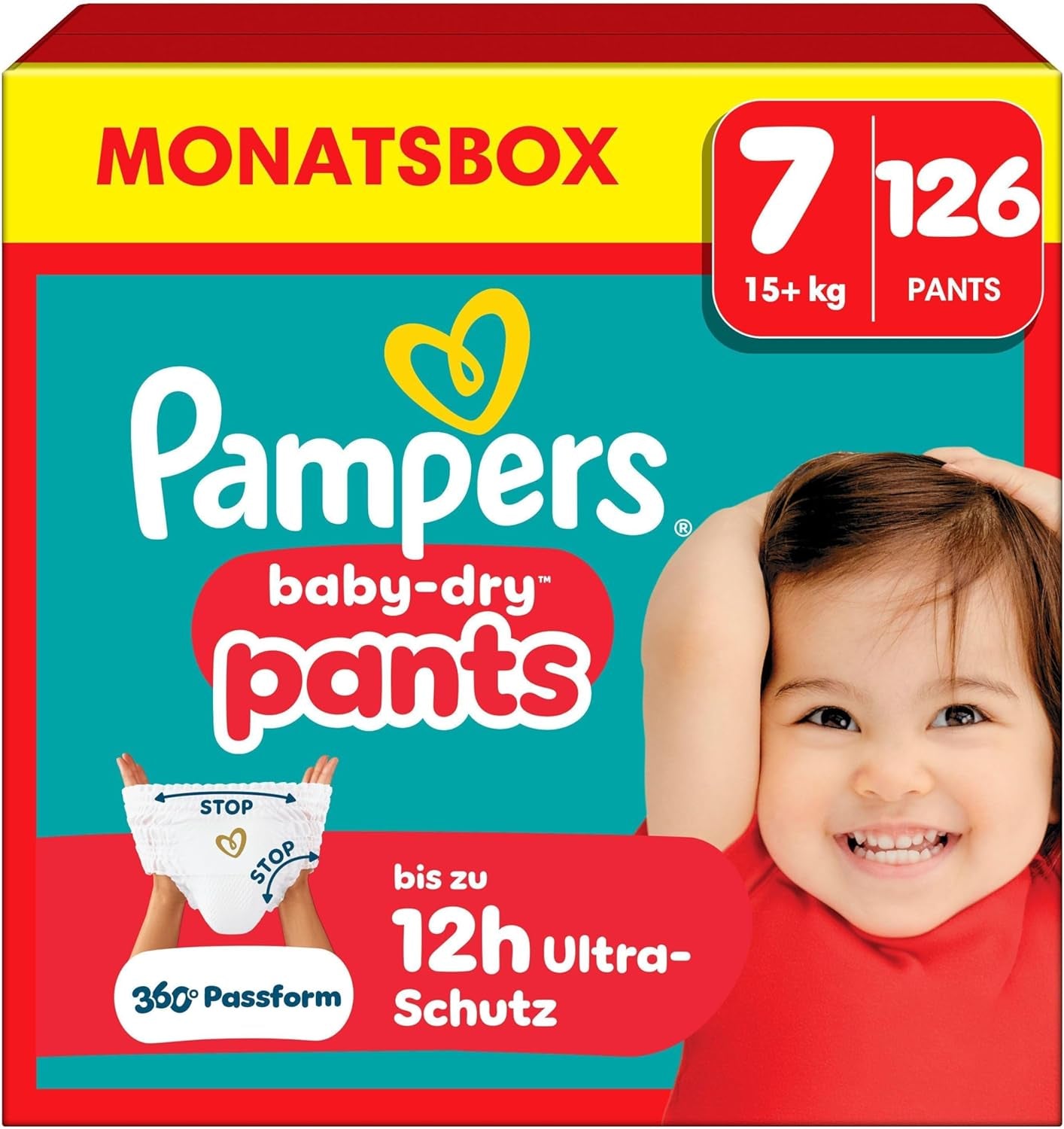 Pampers Baby-Dry Pants Größe 5, 160 Stück, 11kg-17kg, 360° auslaufsichere Fit pour le jour et la nuit