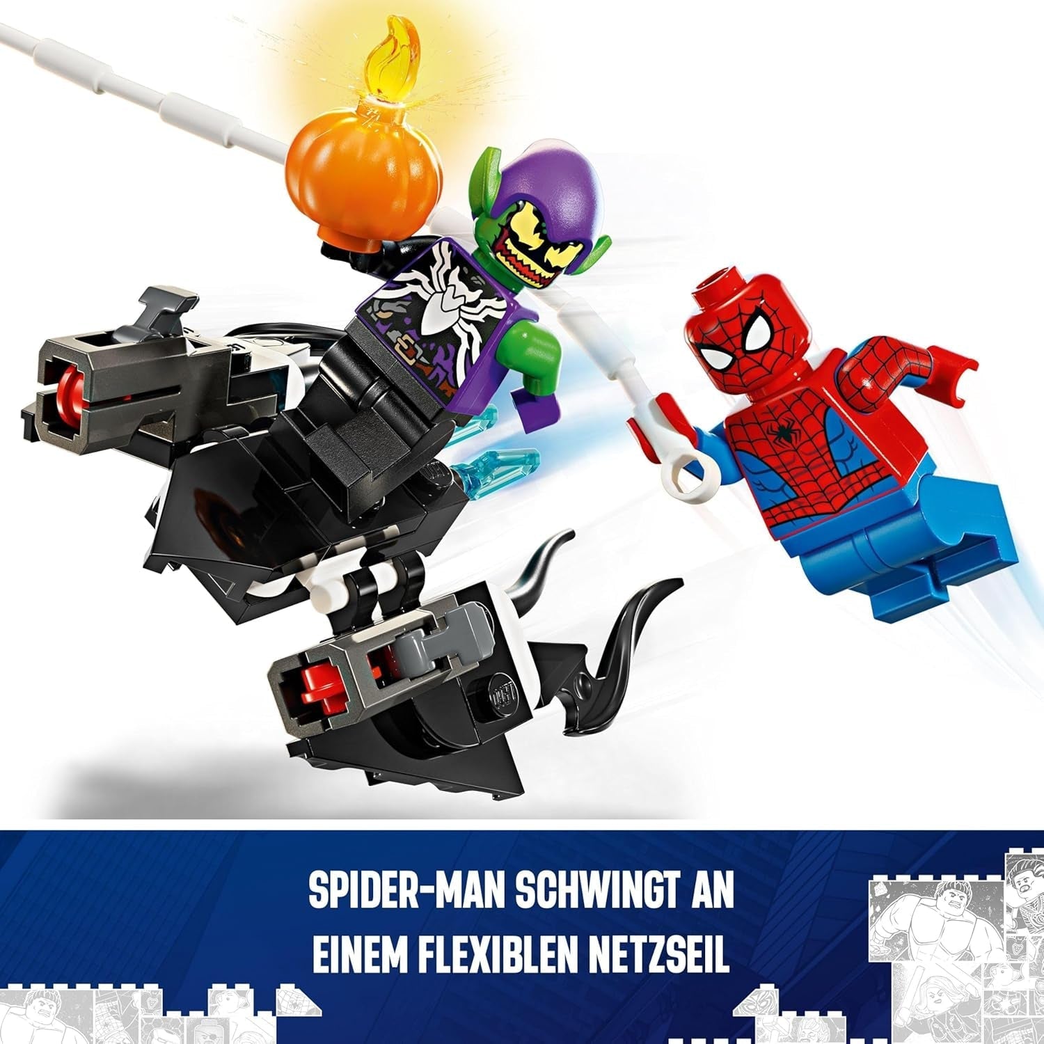 LEGO Marvel Spider-Man Race Car & Venom Green Goblin, jouet de jeu de rôle Spidey avec figurines de super-héros et voiture à construire, cadeau pour enfants, garçons et filles de 7 ans 76279 Ensembles de construction Beuche den LEGO-Store