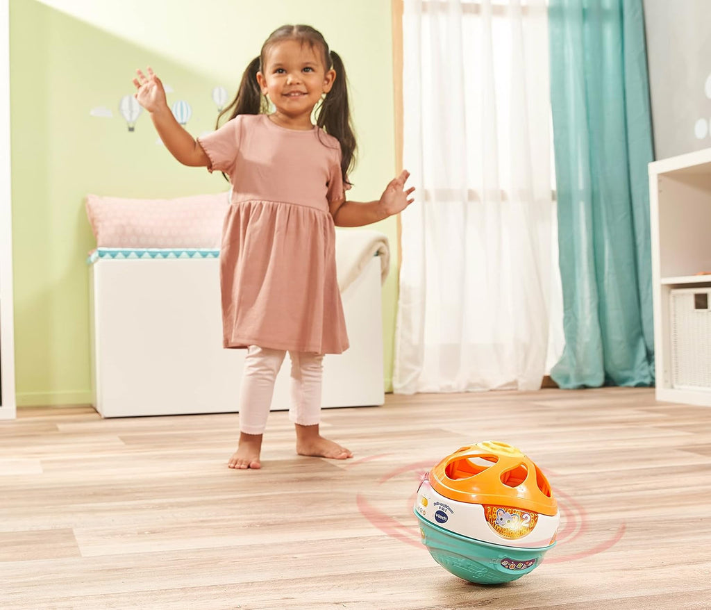 Vtech Baby 3-in-1 Magic Music Ball Jucărie interactivă pentru copii care se mișcă singură și redă muzică Pentru copii cu vârsta cuprinsă între 9-36 luni, colorată Jucarii Bebe Naty Shop