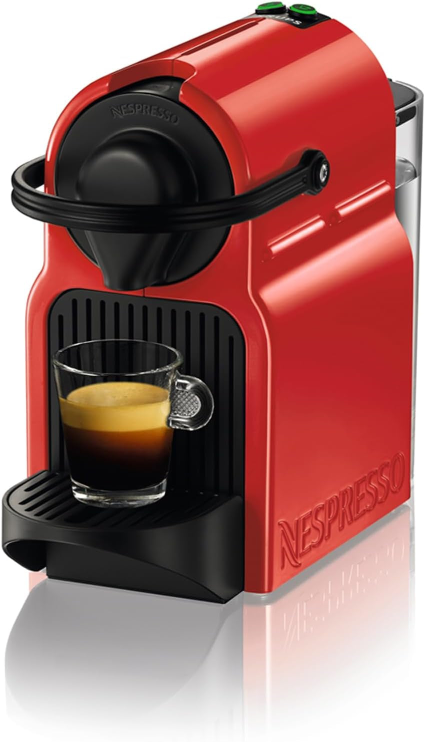 Krups Nespresso Inissia Machine à Expresso - Machine à Expresso Compacte pour Capsules de Café, Pression 19 Bars, Chauffage Rapide en 25 Secondes, Fonction Économie d'énergie, Réservoir d'eau 0,7 L, Rouge, Modèle YY5506FD