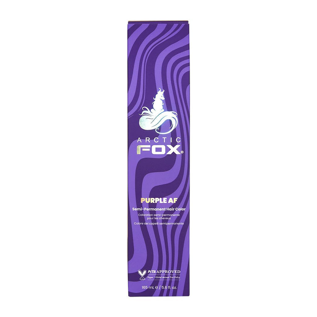 100% vegan și fără cruzime Vibrant Semi Permanent Hair Colour Dye - Purple AF 165 ml e Vopsea pentru par Naty Shop "Purple Af